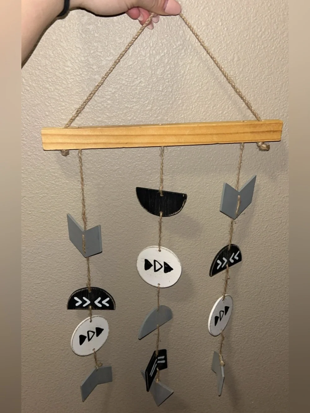 Hobby Lobby Grey Black White Geometric Hanging Wall Decor